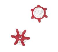 weiemgs 20 Pcs Golf Cleats Compatible With ASICS, Adidas, Callaway, Cuater，Ecco，FootJoy, Johnston & Murphy, New Balance, Nike, Oakley, Puma, SQAIRZ, Under Armour, Slim-LOK, Fast Twist 3.0(Red white)