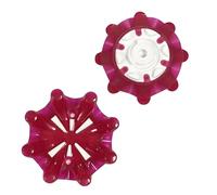 weiemgs 20 Pcs Golf Shoes Spikes Replacement With Wrench - Compatible With FootJoy，Callaway，New Balance，Nike，Adidas，Under Armour，ECCO，Fast Twist3.0, Tour Lok Golf Shoe Cleats(Red)