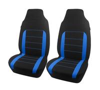 WEIFANAA Car Seat Covers Universal Polyester Fabric Car Seat Covers Fit For Most Suv Truck Van Interior Airbag Compatible(A Blue 2 Front)