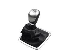 WEIFANAA Car Shift Knob for Focus 2 MK2 FL MK3 MK4 MK7 for Galaxy for Mondeo for C-MAX Gear Shift Knob Lever with Gaitor Boot Cover Gear Shift Knob Head(Silver 5 Speed)