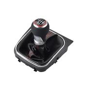 WEIFANAA Car Shift Knob for Skoda for Octavia 2 A5 A6 2004-2012 5/6 Speed Car Manual Gear Stick Shift Knob Gearbox Handle with Leather Boot Cover Case Gear Shift Knob Head(6 Speed-Red)