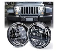WEIFANAA Front Light Assembly 2pc For Jeep For Wrangler JK Accessories Car12V 7Inch Led Headlight 180W DOT 7" Headlights(Black)