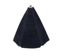 WEIFANAA Gear Knob Cover Red Suede Leather Shifter Lever Boot Cover Shift Knob Collars for Universal Manual Car(Black-Blue Stitching)