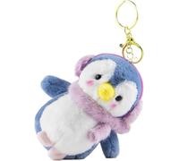 WEIGANGFANG Cute Lovely Plush Penguin Keychains Soft Cute Animal Keyring Backpack Accessories Car Keys Handbag for Women, Blue, 1