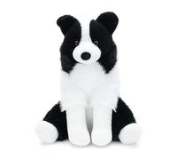 WEIGEDU Border Collie Stuffed Animal Plush Dog Puppy Plush Toy | 12 Inch, Black and White, Soft, Realistic, Cuddly, Farm Animal Plushie, For Kids, Girls, Boys