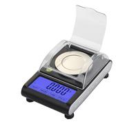 Weigh Scale Precision Scientific Digital Scale, 0.001g Milligram Scale with Windshield, Lab Analytical Balance for Gemstones Coins Herbs, LCD Backlight Touch Display