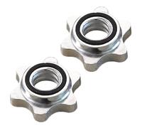 Weight Barbells - 2 Pack Hex Nut Dumbbells | Dumbbell Clips | 1 Inch Cast Iron Bar Clip For Lifting Weights