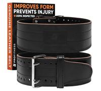 Weight Belts for Men & Women - Deadlift Belt for Men Proper Functional Fitness (Black/Black, Large)