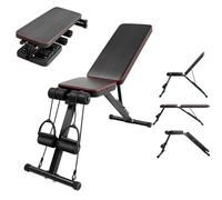 Weight Bench Adjustable, Foldable Workout Bench Press, 440lbs Load Strength Training Benches for Home Gym Full Body Workout, Roman Chair Dumbbell Bench, 7 Adjustable Positions