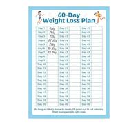 Weight Chart 60-Day Self-Discipline Daily Challenge English Chart