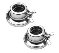 Weight Clamps - Hexagonal Nut Weight Bolts 2x, Iron Casting 1 Inch Clip, 2.56x2.56x0.59 Inch Heavy Duty Bar Flares Secure Flats | Strength Training, Gym, Equipment