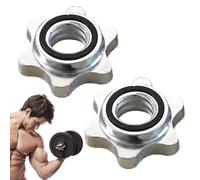 Weight Collars - Cast Iron Dumbbell Hex Nut, 2X Clamps | Secure Barbell Clip with Non-Slip Grip, 1 Inch Clamps for Weight Lifting Dumbbells Strength Training Gym Home Fitness Use