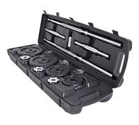 Weight Dumbell Fitness Set 50kg Cast Iron Spinlock Gym Weights Black