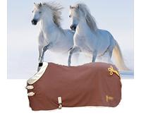 Weight Horse Turnout Rug, Coffee Color Horse Turnout Rug,Lightweight Breathable Soft Double-sided Polar Fleece,Winter Comfortable Horsewear Supplies 270g Polyester Padded Fabric(145cm/57in)