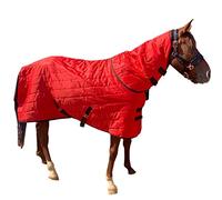 Weight Horse Turnout Rug, Red Canvas Blanket Horse Blankets Winter Sheet Horses Hood Pony Weight Mini Rain Sheets Stable Nylon Light Wrap Warmer Adjustable(145cm/57in)