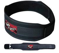 Weight Lifting Belt by AG, 5.5” Self-Locking Double Padded Neoprene Back & Core Support for Weightlifting, Bodybuilding, Gym, Workout, Men & Women (Black, Small)