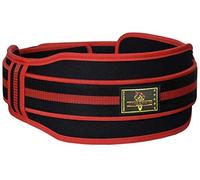 Weight Lifting Belt by AG, 5.5” Self-Locking Double Padded Neoprene Back & Core Support for Weightlifting, Bodybuilding, Gym, Workout, Men & Women (Black/Red, XX-Large)