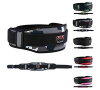 Weight Lifting Belt Neoprene Gym Fitness Workout Double Support Brace (GRAY CAMO, SMALL 27" - 33")