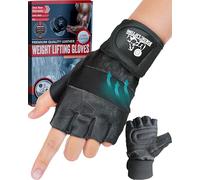 Weight Lifting Gloves With 12" Wrist Support For Gym Workout, CrossFit, Weightlifting, Fitness & Cross Training - The Best For Men & Women - Premium Quality Gear - (Black, Medium) - 1 Year Warranty