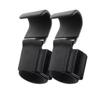Weight Lifting Hooks (Pair) Non-Slip Rubber Coated Grips Wrist Support Wraps Heavy Duty Adjustable Gym Workout Power Wrist Straps Straps For Deadlifting Pull Ups Shrugs Men Women