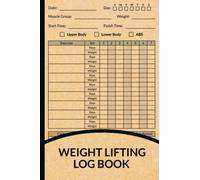 Weight Lifting Log Book: Workout and Fitness Record Tracker for Men and Women
