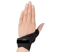 Weight Lifting Straps 1 Pcs Wrist Thumb Support Brace For Tendonitis Breathable Protector Guard Straps Fits Right Left Hand(Black Left M)