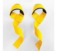 Weight Lifting Straps Pull-ups Cotton Fitness Hard Weightlifting Grip Band Weight Lifting Gym Straps(Yellow)