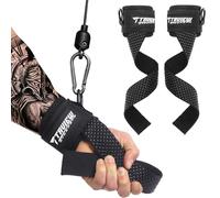 Weight Lifting Straps with Cuffed D Ring Wrist Support, Heavy Duty Comfortable Lifting Straps for Men with Secure Fit and Enhanced Grip for Gym Training