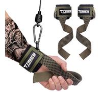 Weight Lifting Straps with D-Ring and Cuff Wrist Support Heavy Duty Thick Comfortable Secure Fit Enhanced Grip