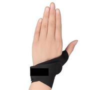 Weight Lifting Wrist Straps 1 Pcs Wrist Thumb Support Brace For Tendonitis Breathable Protector Guard Straps Fits Right Left Hand for Men Women(Black Left L)