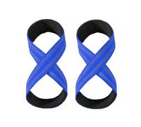 Weight lifting Wrist Straps 1Pair Weight Lifting Straps DeadLift Strap For Powerlifting Weightlifting Gym Wrist Wraps Fitness Bodybuilding(Blue,L)
