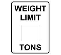 Weight Limit Tons Warning Sign Ornament Wall Sign Garage Sign For Indoor Outdoor 20X30cm