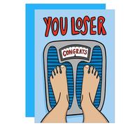 Weight Loss Card, Congratulations Card, Funny Well Done Card, New Years Resolution Gift, Celebration Present, Transformation Card