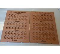 Weight Loss Charts on Stand Put Pound Coin for Each lb Lost Dieting Slimming 1-6 Stone
