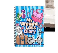 Weight Loss Exercise Diary Notebook, Food Tracking Planner, Wellness Progress Organiser, Fitness Habit Record, For Healthy Eating, Motivation, Self-Care, Routine, Diet Planning