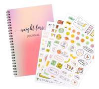 Weight Loss Journal for Women, 12 Month Weight Loss Food Diary With Diet Tracker And Workout Daily (Pink)