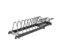 Weight Plate Rack with Wheels - Heavy-Duty Horizontal Storage Cart for Bumper, Olympic & Tri-Grip Plates, Portable Home Gym Organizer for Strength Training