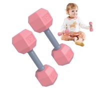 Weight Rattle Dumbbell - 2pcs Lightweight Training Rattle, Engaging Exercise Sensory Toy, Soft Safe Design, New Parent Play Aid, Babe Early Learning | Fun Development Activity for Home Parents babees