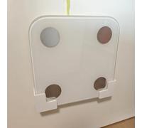 Weight Scale Holder for Wall - Adjustable Storage Bracket for Body Fat & Digital Scales, Universal Fit for Home Gym, Bathroom, Kitchen (White)