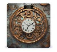 Weight Scale, Rusty Steampunk Clock Print Digital Scale Bathroom Scale LCD Display Scale Body Weight Scale Portable Scale