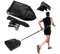 Weight Sled Pull Harness - Adjustable Running Sled Trainer with 3 Weight Sandbags for Sprinter Speed Training
