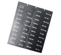 Weight Stack Labels Fitness Machine Weight Plate Identification Stickers Gym Equipment Sticker Black Various Specifications for Cardio Equipment Accessories Material (C)