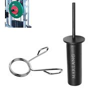 Weight Stack Pin cExtender with Spring Clip Collar Carbon Steel Weight Plate Pin Fitness Gym Equipment Pin Tensile Weight Selector Loading Pin for Home Gym Exercise Machine (8mm x 80mm)