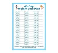 Weight Tracker Journal 60-Day Self-Discipline Daily Challenge English Chart