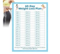 Weight Tracking Chart 60-Day English Daily Self-Discipline Challenge List