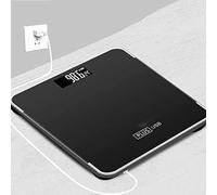 Weight Watchers Bathroom Scales Digital Body Weight Scale Electronic Body Fat Scales Ultra Slim Extra Wide High Precision with USB Charging Cable Red-Black Uptodate