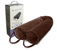 Weighte Door Draft Stoppe 36 Inch, Chocolate Brown Draft Blocker Insulator Door Sweep Weather Stripping Noise Stopper Heavy Duty Under Door Guard Windproof