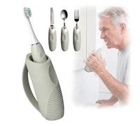 Weighted Adaptive Utensils Handles for Hand Tremors, Silicone Anti-Shake Eating Aid for Elderly & Parkinson's Patients, Wide Ergonomic Grip Assistive Devices for Independent Living(Green)