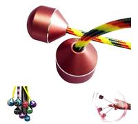 Weighted Aluminum Worry Beads Finger Yo-Yo Fidget Spinner Finger Dexterity Toys Stress Relieving Metal Toys for Adults Teens (b)