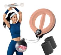 Weighted Arm Hoop, 360° Hand-Crank Arms Strength Hoops, Arm Exerciser for Women Bingo Wings, Twister Forearm Trainer for Women Men Office Travel Fitness Exercise (Pink, Smart Illuminated)